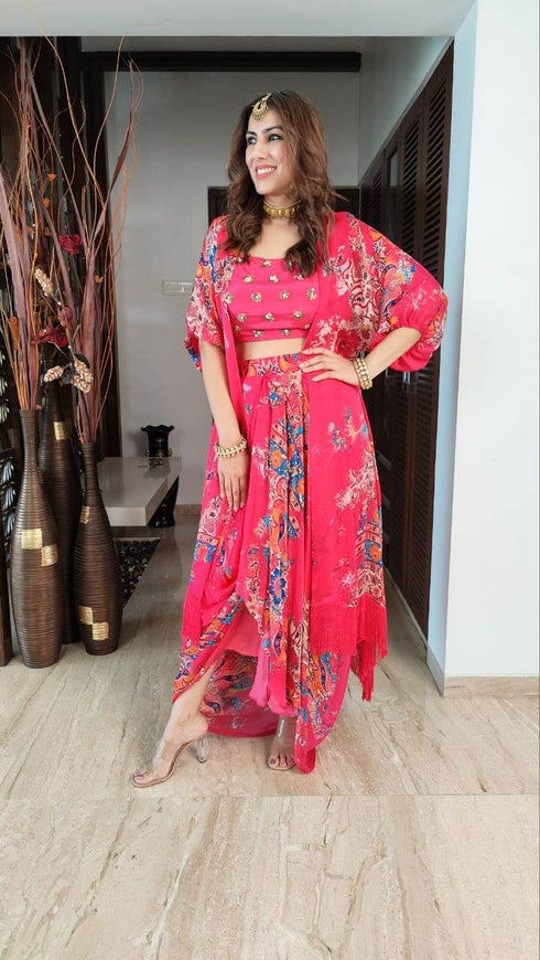 Hot Pink Lehenga Set